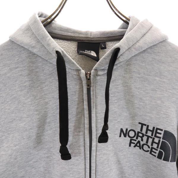 THE NORTH FACE NT61501X Outdoor Long sleeve Zip hoodie L Gray logo Men's Used