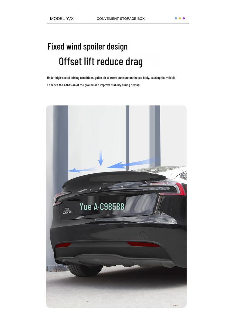 Tesla Model 3 & Y Carbon Fiber Rear Spoiler Upgrade