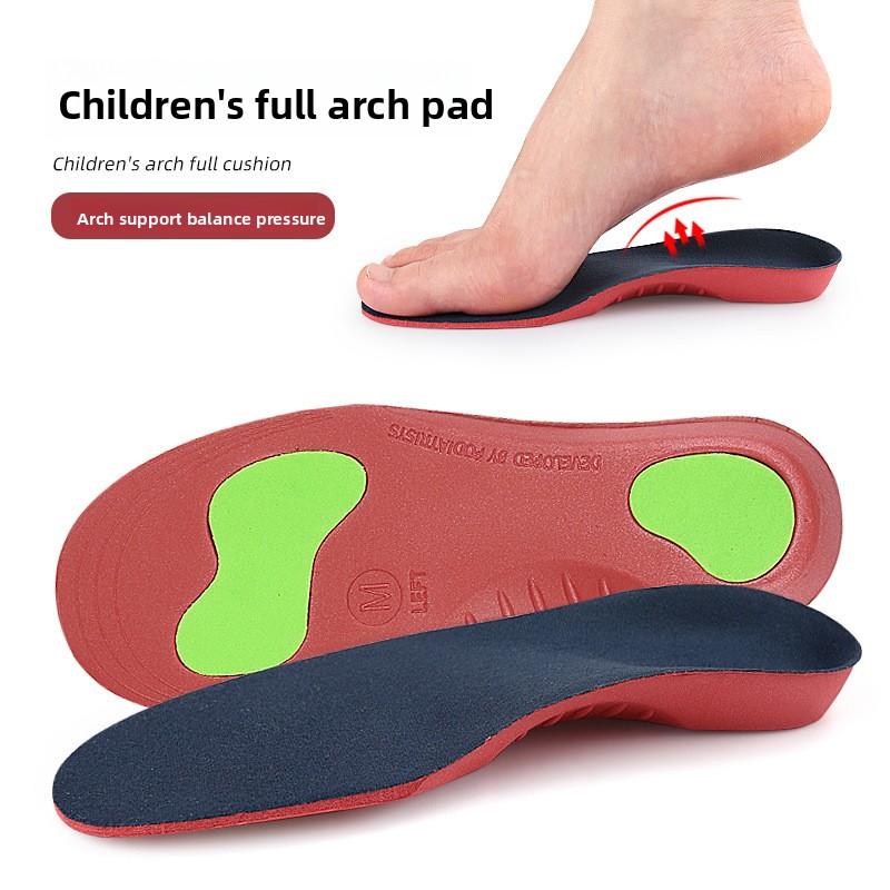 Children's Inner Eight-character Insole Foot Inward and Eversion XO-shaped Leg Baby Flat Foot Support Shock Absorption Sports Full Pad