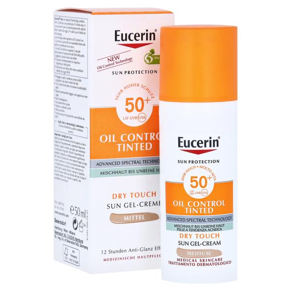 Eucerin Oil Control Tinted Sun Gel Cream SPF 50+ Medium 50ml