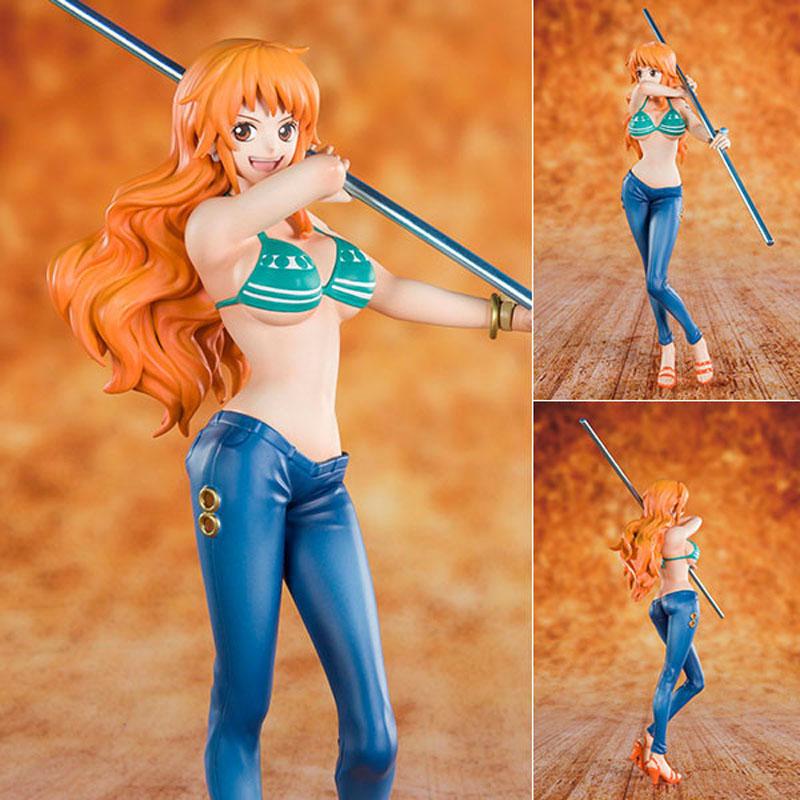 Anime One Piece The 20th Anniversary Nami Sexy Girl Collection Figure Action Model Toys Desktop Decoration Christmas Gifts