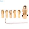 [TL][TL]7pcs/set Brass Collet For Mini Rotary Electric Motor Shaft Drill Chuck Bit Tool For 0.5-3.0MM Drill Bit