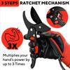 Premium Garden Clippers Gardening Tasks 3 Times Easier, Rachet Hand Ideal For Those With Arthritis Or Weak Hands, Cut Capacity S