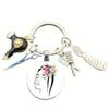 Scissors Comb Hair Dryer Keychain - Barber Shop Stylist Gift