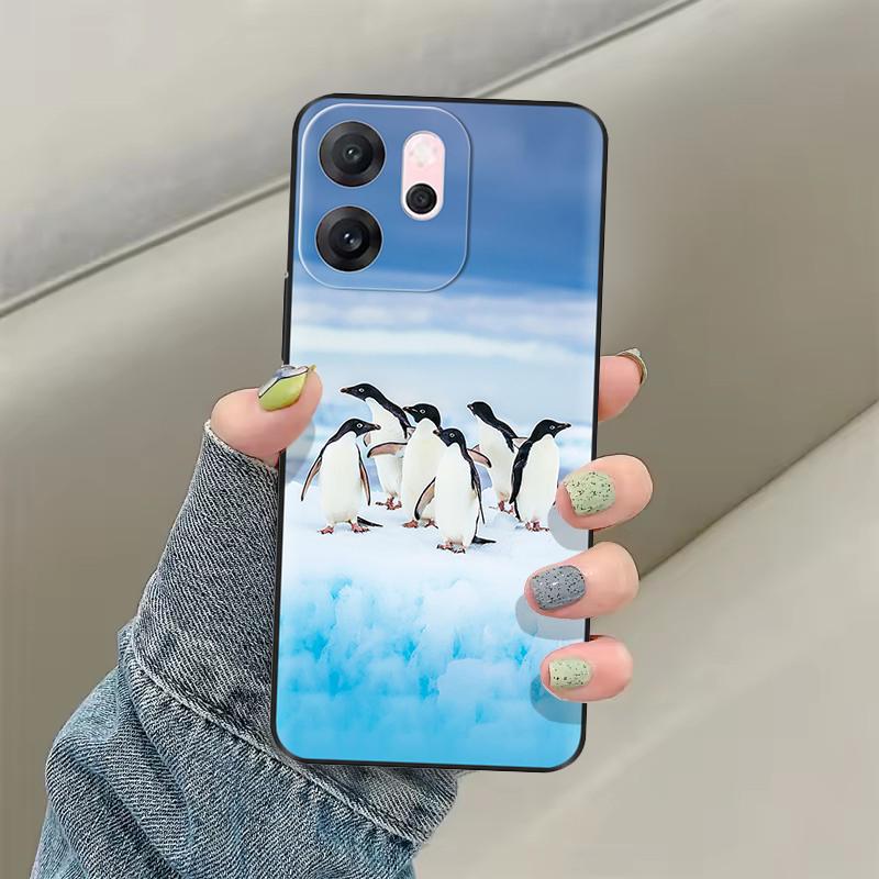 Per OPPO Reno14 F Custodia CPH2743 Cover Morbida in Silicone Gatto Carino Dipinto Protezione Fundas Per OPPO Reno 14F Reno14F Cover Posteriore Borse