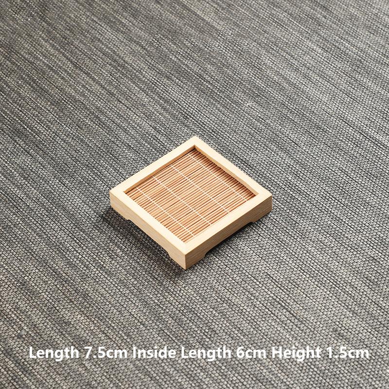 Bamboo Square Tea Coaster Heat-Resisting And High-Temperature Cup Mats Table Protector Reusable Wood Accessory Decor