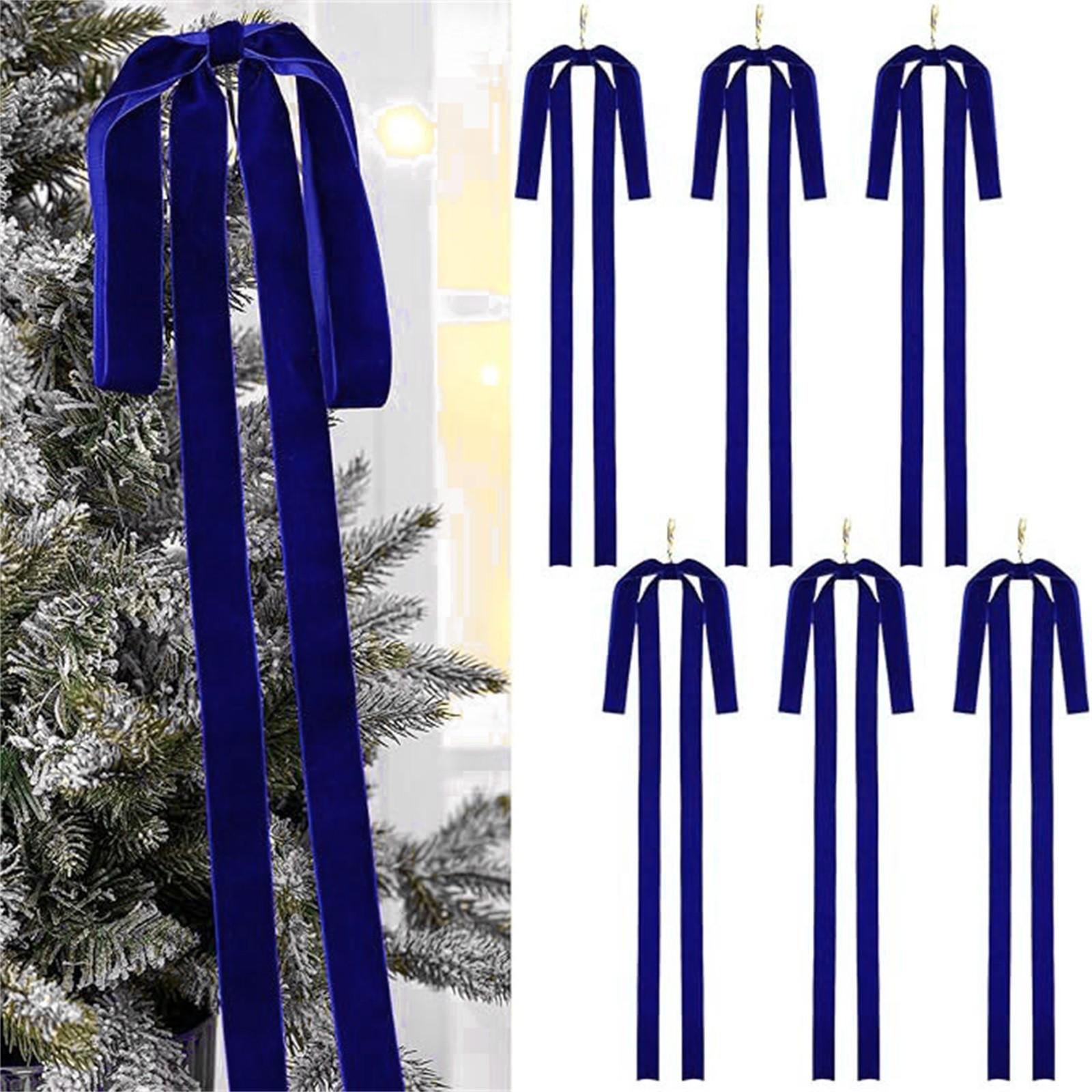 

Бархатный бант, подвеска для украшения, бант для украшения рождественской атмосферы, рождественские украшения One Size