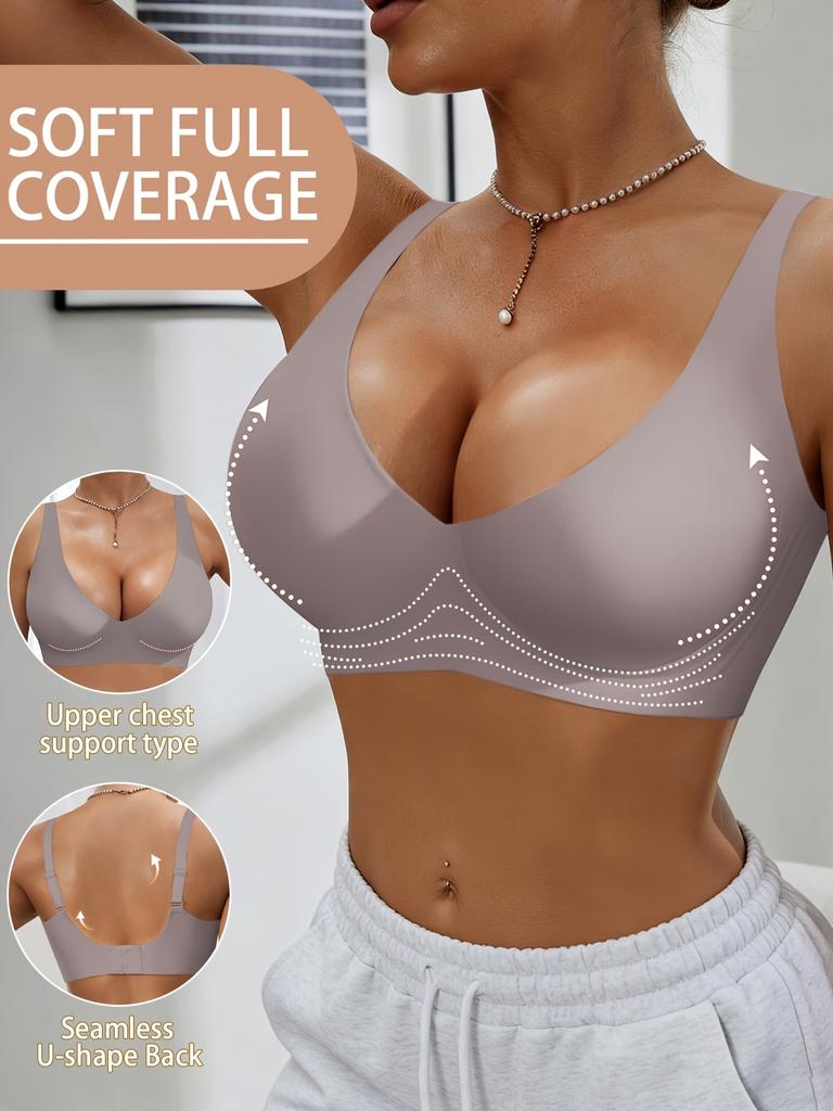Reggiseno Push-Up da Donna - Coppe Lavabili a Mano per Seno Piccolo Imbottitura Liscia in Gel (Adatto per A/C/Portabicchieri)