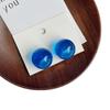Bright Blue-green Spherical Earrings - A Unique and Fresh Ear Accessory