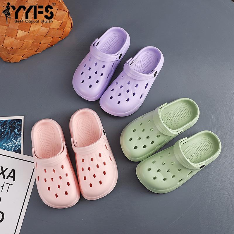 Summer Women/Men Fashion Non-slip Soft Sole Closed Toe Sandals for Outdoor Wearing 2024 - Thick Sole Beach Slippers