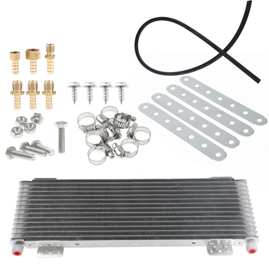 40k Transmission Oil Cooler Kit Compatible with Heavy Duty 40,000 GVW Max, Low Pressure Drop Trans