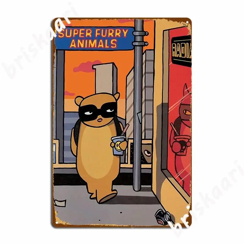 Super Furry Animals Radiator Metal Sign Club Retro Customized Living Room Cinema Tin Sign Poster 20X30CM