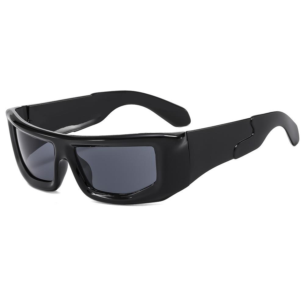 New Style Y2K Sun Glasses Fashion Trend Personalized Silver Cyberpunk Sunglasses Hip Hop Shape Eyeglasses