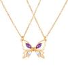 Butterfly-shape Collarbone Chain Zircon Magnetic Matching Couple Necklaces