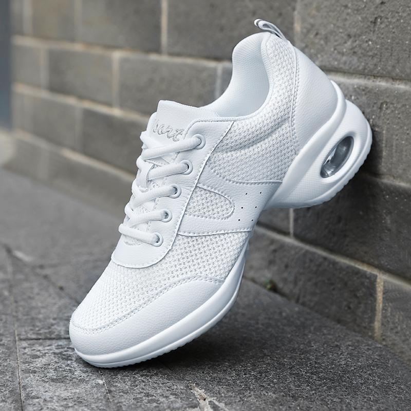 נעלי ריקוד סוליה רכה לנשים רשת נושמת נעלי ספורט ריקוד מודרני כרית אוויר נוחות נעלי אימון ג'אז גובה 5 ס"מ