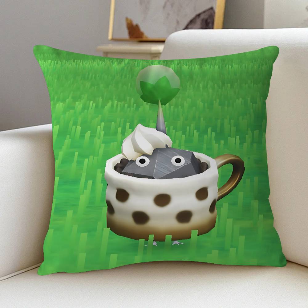 P-Pikmin Pillowcase Toon Gift Cushion Cover Bedroom Home Sofa Chair Seat Decor Pillow Case