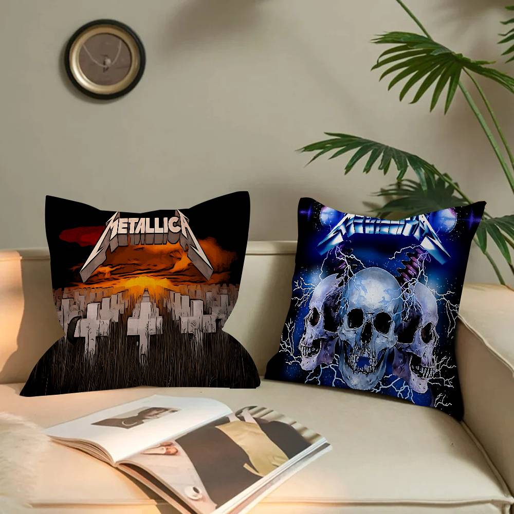 M-Metallica Cushion Cover Polyester Sofa Cushions Decorative Throw Pillows Home Decoration Pillowcover