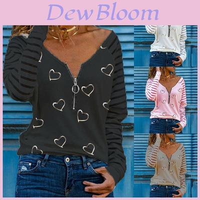 Stylish Women's Plus Size Tunic Top With V-neck Zipper Design For Casual Wear