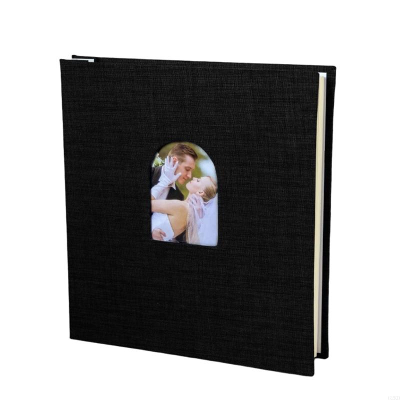 62KD Arch Design Photo Album With 40 Pockets Thick Cardboards Pages Writing Space