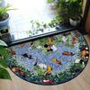 New Non Slip Semi-Circular Carpet Washable Wear-resistant Welcome Mat Doormat Home Decoration