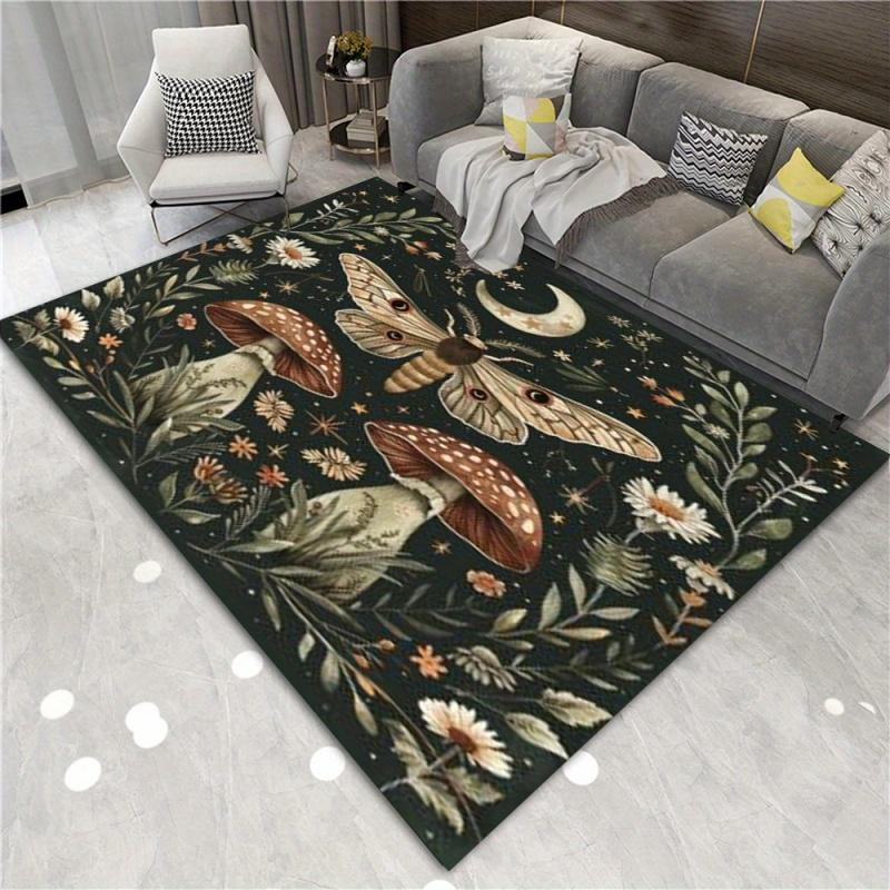 Magic Mushroom Pattern Carpet for Living Room Home Decor Anti-slip Rugs Bedroom Bedside Soft Rug Machine Washable Atmosphere Mat