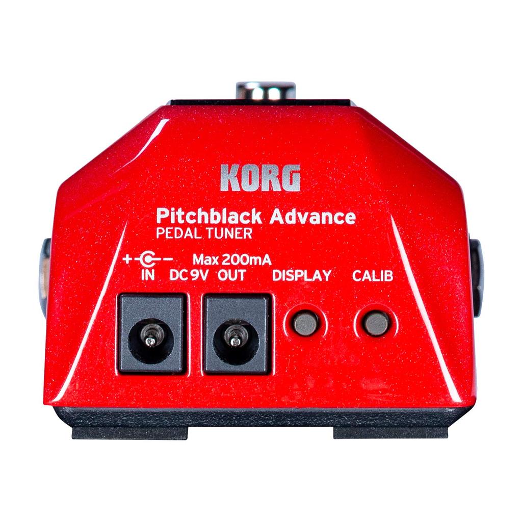 KORG Pitchblack Advance RD Pedal Tuner for Sparkle Red Guitar/Bass, (PB-AD RD)
