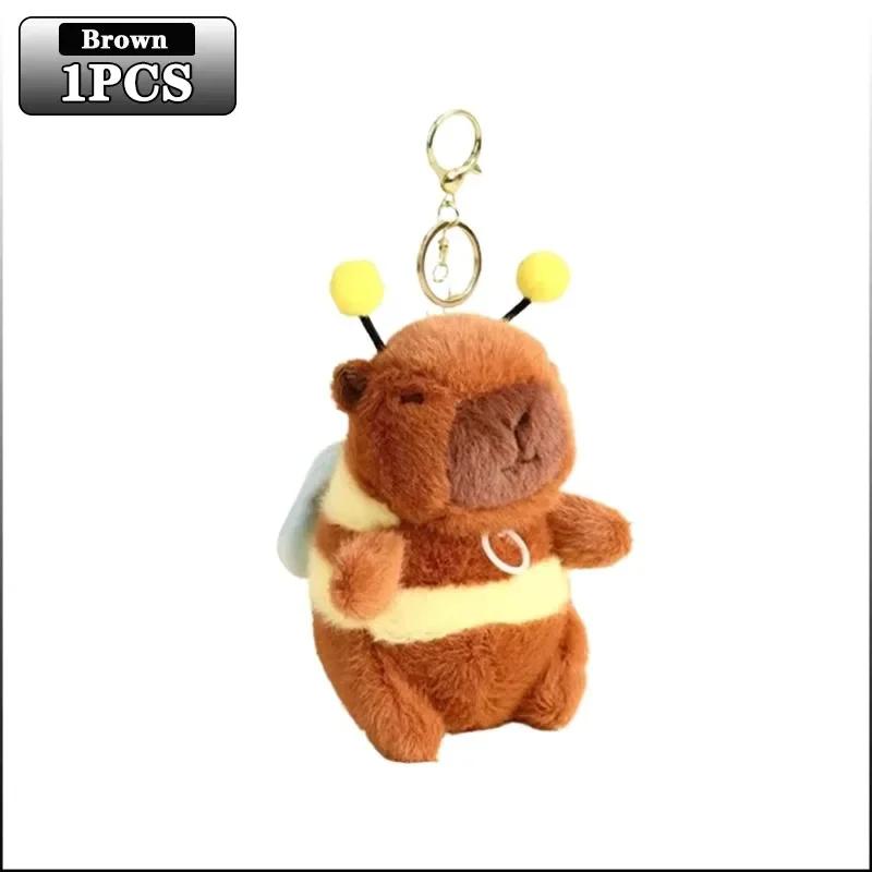 20pcs Photo Props Baby Photography Capybara Pendant Cute Cartoon Animal Keychain with Bee Wings Dolphin Design for Newborn Shoot