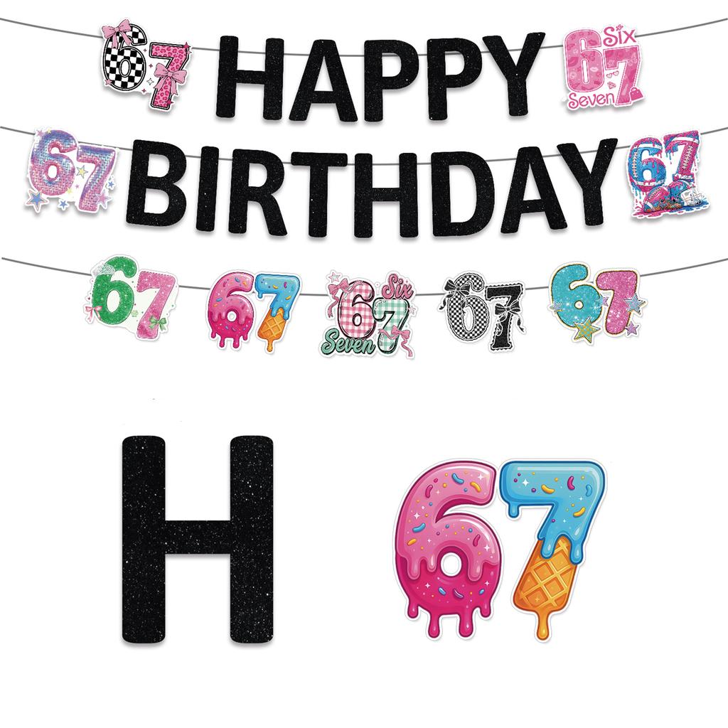 Witch Hunters Birthday Theme Party Decoration Banner Pull Flag Cake Flag - Set