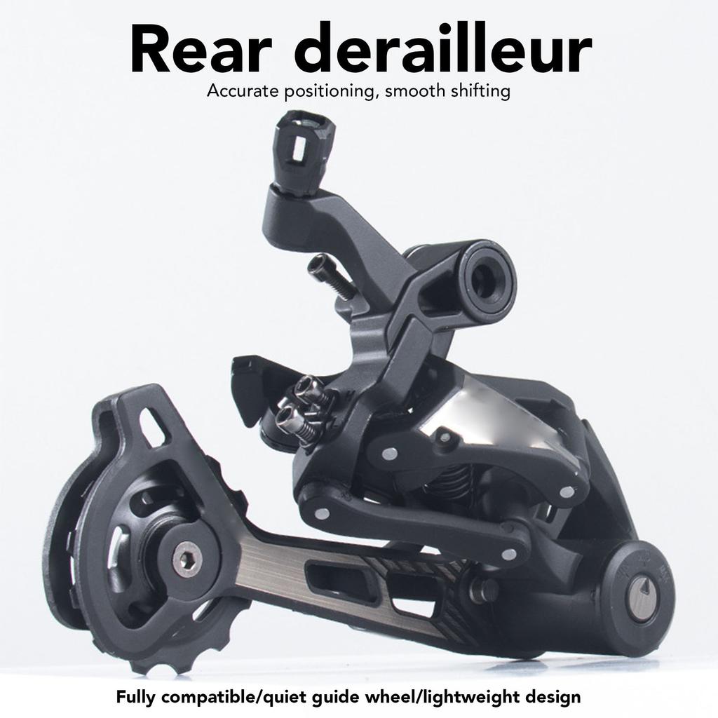 Rear Derailleur Set 2x11 Speed Aluminum Alloy Cycle Rear Derailleur with Brake Lever for Road Cycling