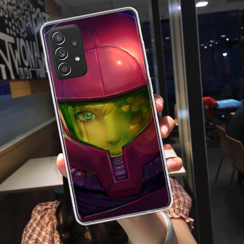 Game M-METROID Phone Case for Samsung A54 A57 A37 A17 A14 A15 A12 A24 A34 A55 A35 A25 A52S A07 A05S A04S A22 A32 A72 Galaxy Note