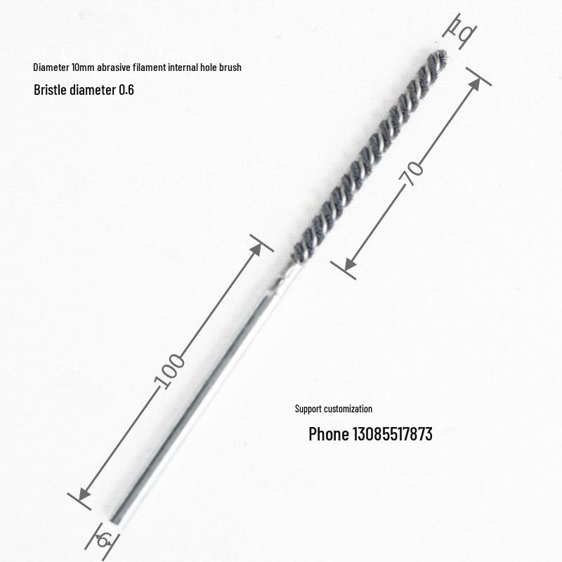 Abrasive Wire Tube & Pipe Brush - Steel Bristle for Deburring & Polishing