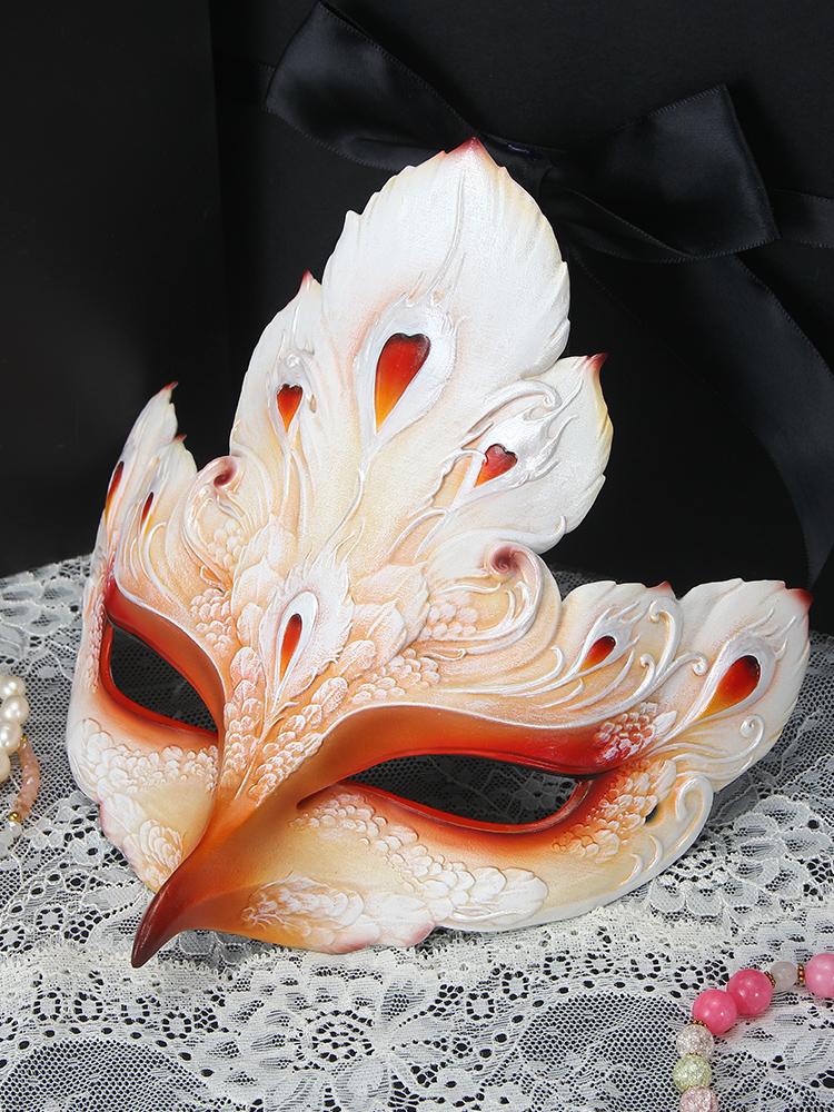 Chinese Style Vintage Phoenix Mask Women Cosplay Hanfu Party Dance Costume Halloween Half Face Mask Decoration Gift