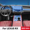 Průhledné TPU Pro LEXUS RX 2024 2025 Středová konzole auta Mediální panel Navigace Ochrana proti poškrábání Vnitřní fólie