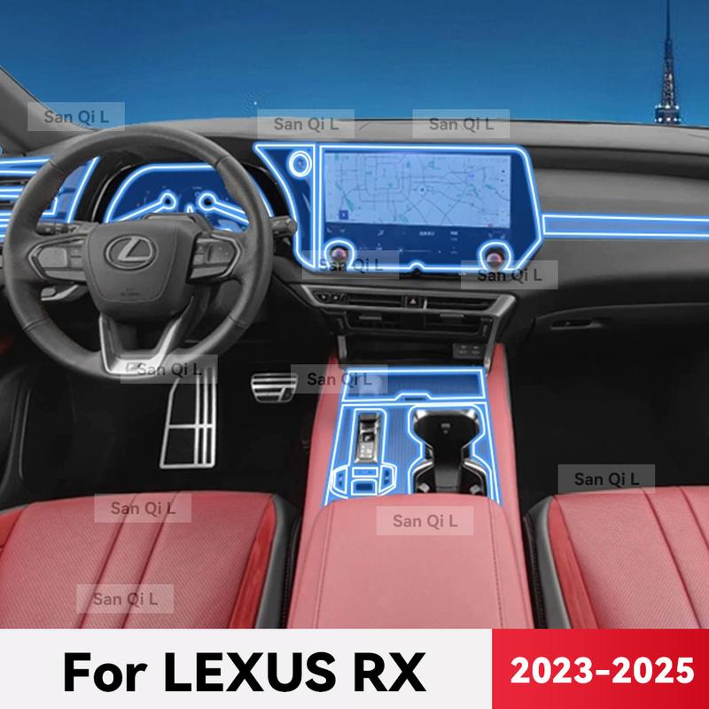 Průhledné TPU Pro LEXUS RX 2024 2025 Středová konzole auta Mediální panel Navigace Ochrana proti poškrábání Vnitřní fólie