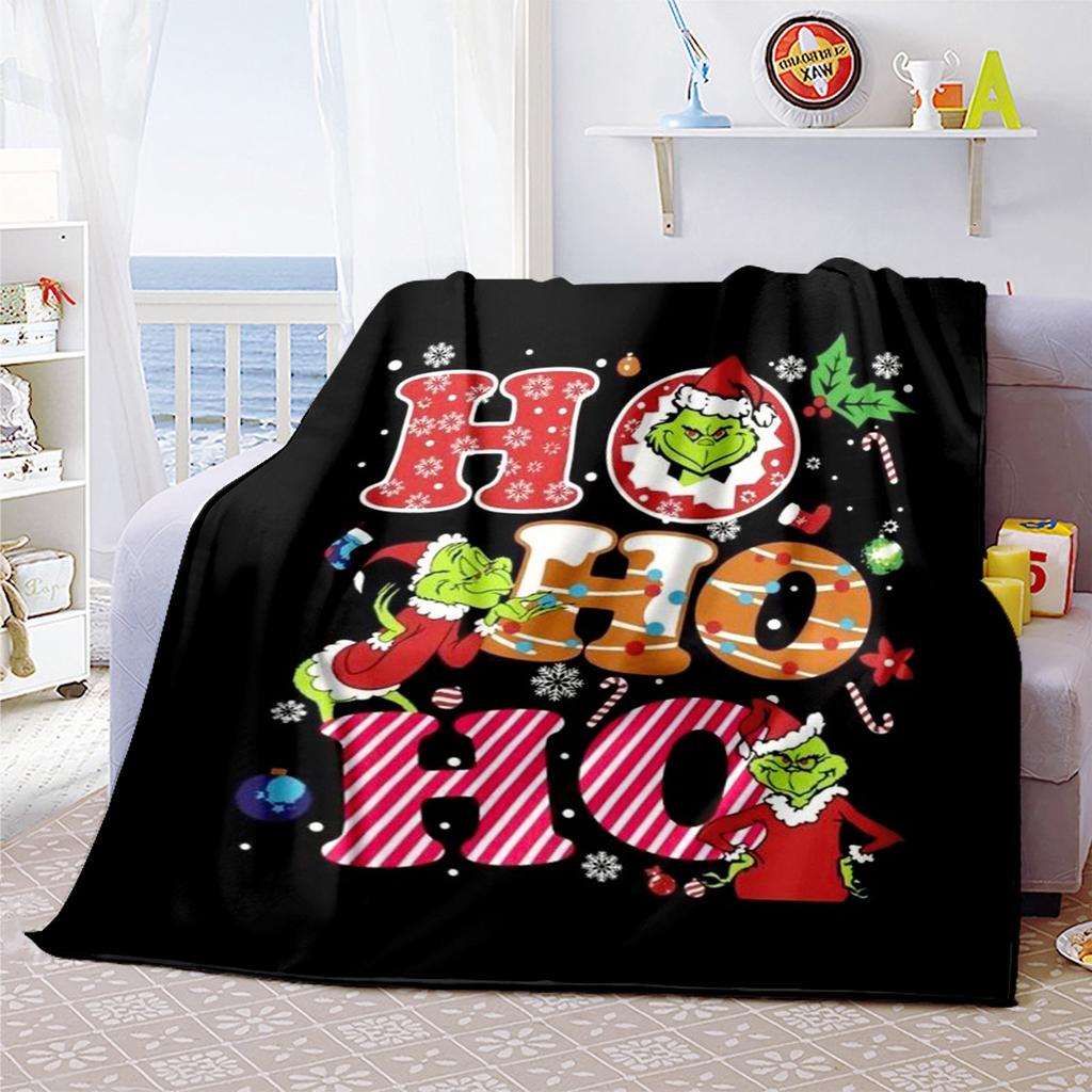 Christmas Gift Comedy Movie How the Grinch Stole Christmas blanket home warming, four season bed decoration sofa cover flannel throwing blanket K18