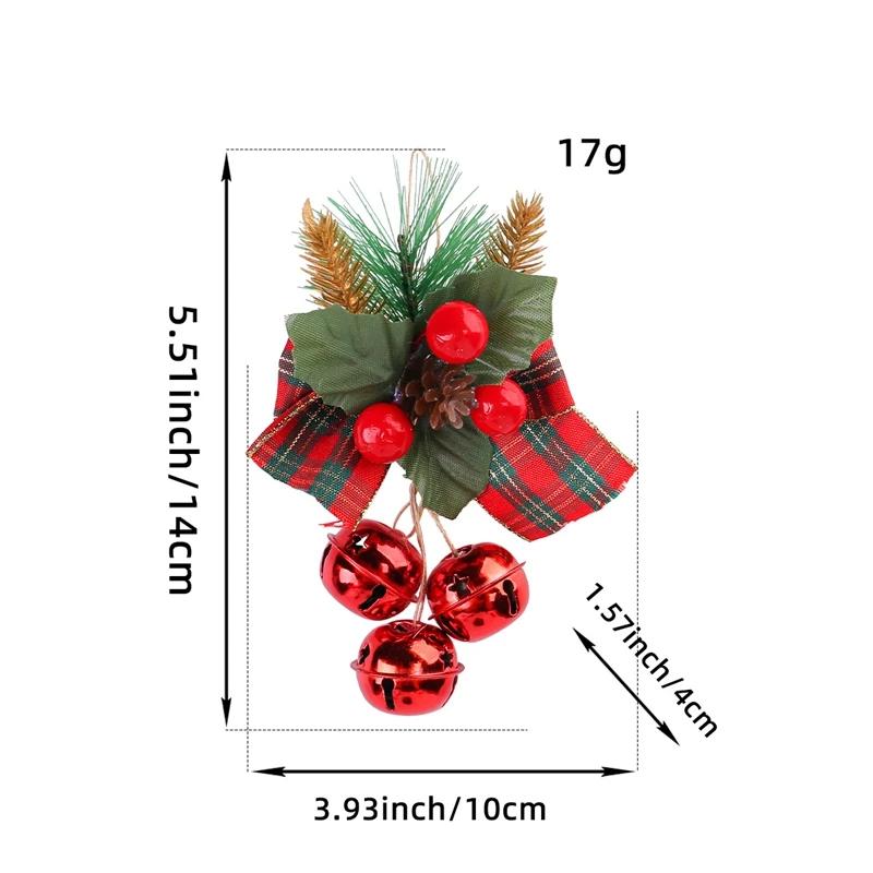 Christmas Decorations Five Pointed Star Bell Accessories Pendant Diy Christmas Tree Decorations Bow Knot Bell Window Props