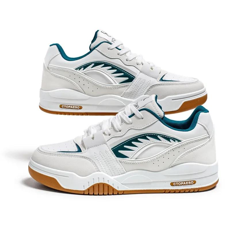 

Модная повседневная кожаная мужская спортивная обувь 2024 Новая толстая подошва Универсальная модная парная обувь для скейтборда Размер 39-44 Дышащая Износостойкая 39