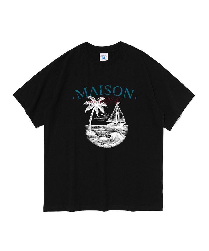 ROIDESROIS Maison Vintage Sailing Short Sleeve T-Shirt (Black)