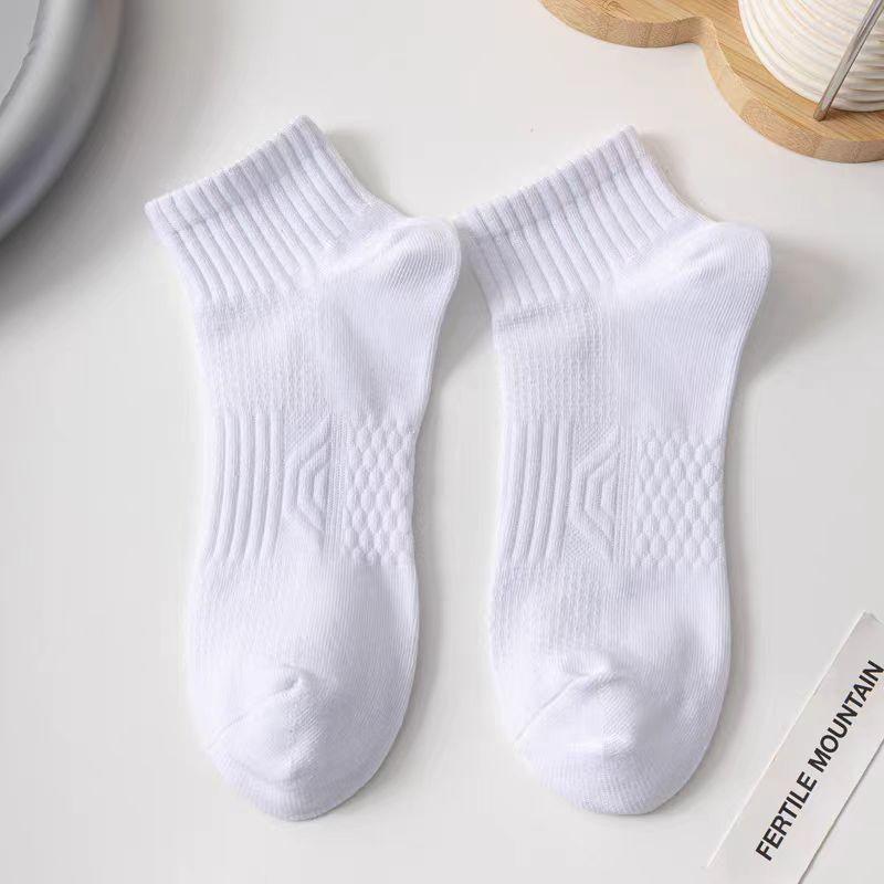Men Spring and Summer Pure Color Massage Bottom Sports Breathable Antiodor Antibacterial Socks
