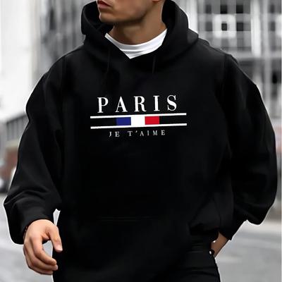 New Autumn and Winter Men's Hoodie Street Fashion Casual Sports Style Long Sleeve and Kangaroo Pocket Fleece Sweatshirt Hoody
