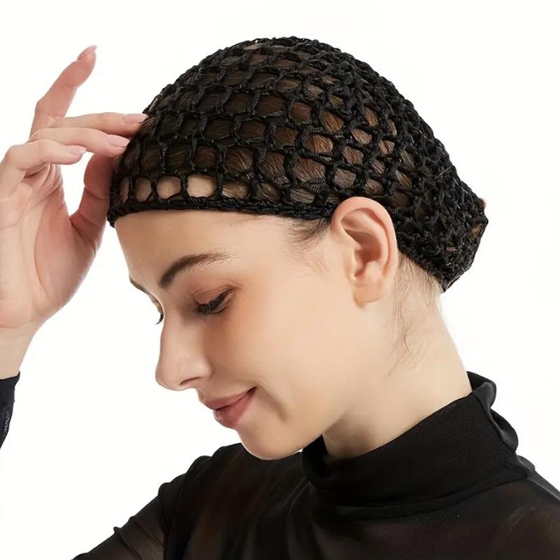 3PCS/LOT Mesh Crochet Hair Net Cap Sleeping Bonnets Snood Hairnets Elastic Bands Wrap Crochet Head Hair Cover Wig