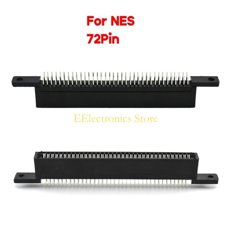 B03C 72Pin Game Cartridge Card Slot Adapter Reader Connector Repair For Entertainment System Compatible For NES Clone Console
