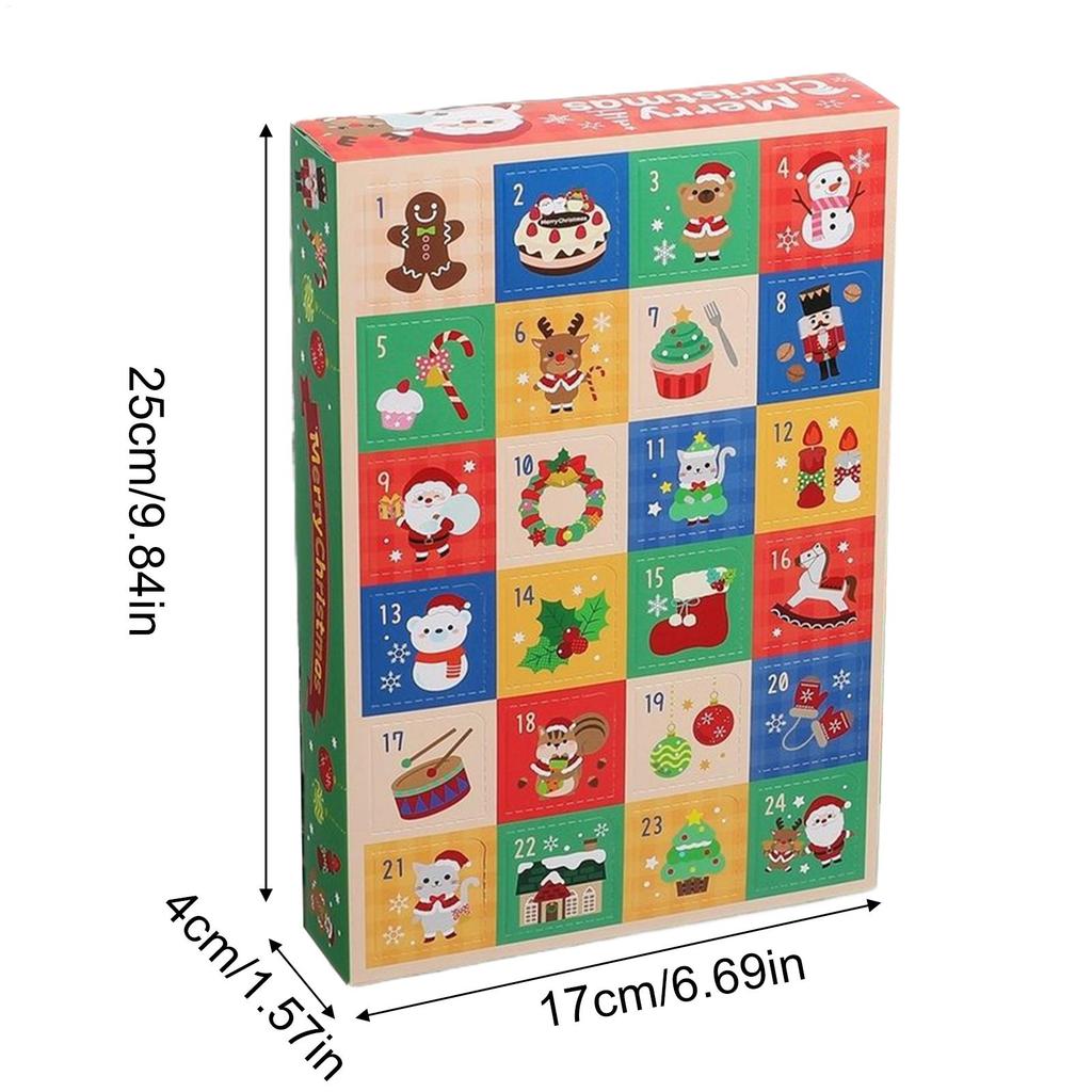 Christmas Countdown Calendars 24-Grid Wrapping Box Advent Countdown Wrapping Calendar For Teens Adults Boys Girls Women Men