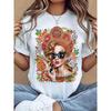 T-shirt da donna a maniche corte stampata in 3D, abbigliamento taglie forti da donna, alla moda e versatile, casual, per l'uso quotidiano