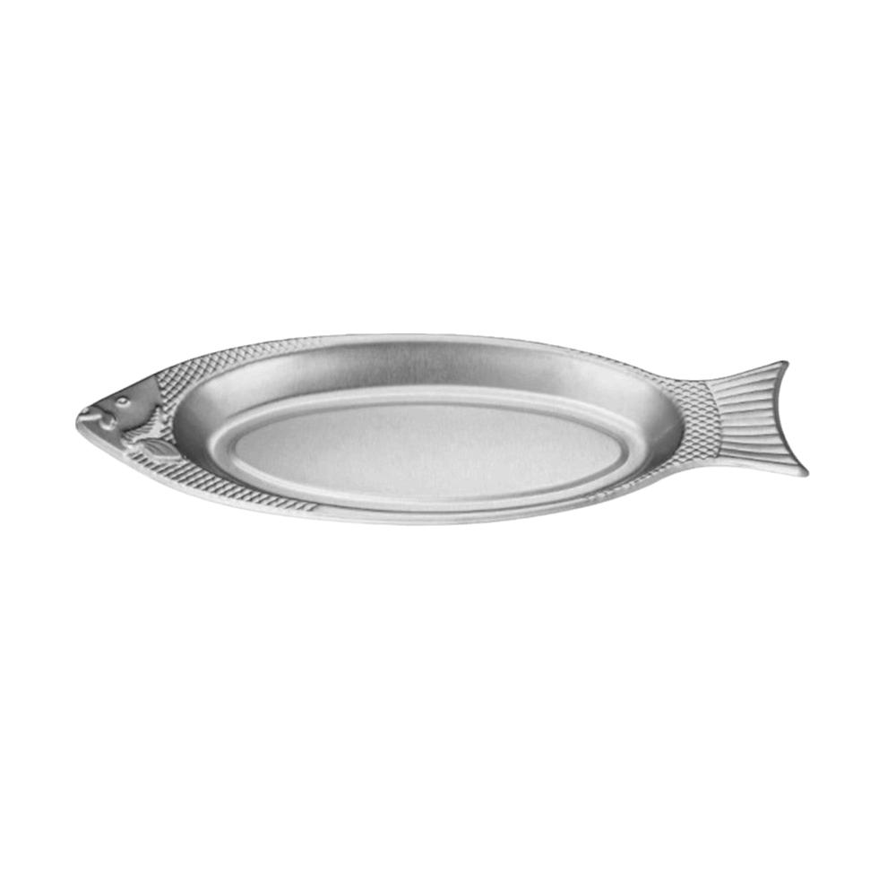 

Stainless Steel Fish Shaped Plate Thickening Cold Food Dishes Creative Barbecue Plate Home 35 cm/13.78 in
