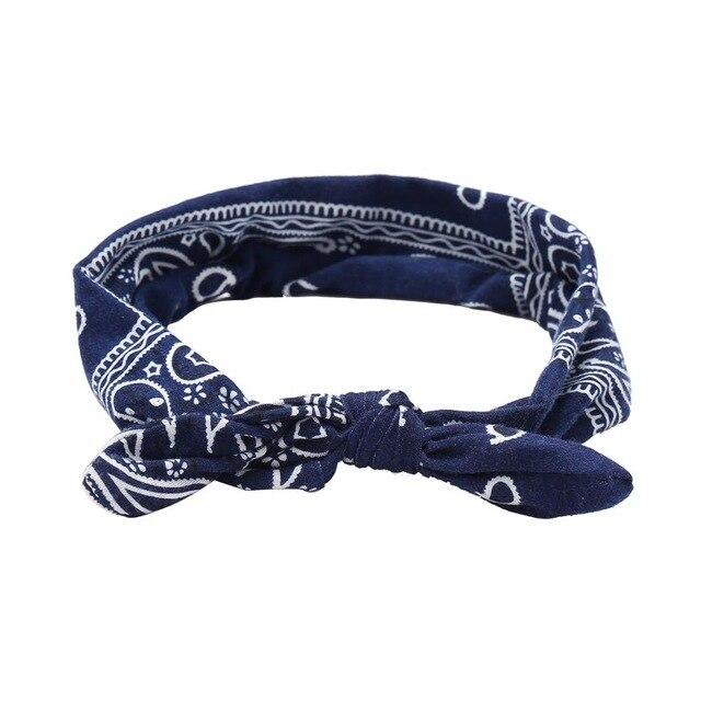 Modne czeskie opaski do włosów drukuj wiązane elastyczne elastyczne opaski na głowę dla kobiet dziewczynki Retro krzyż łuk Headwrap akcesoria do włosów