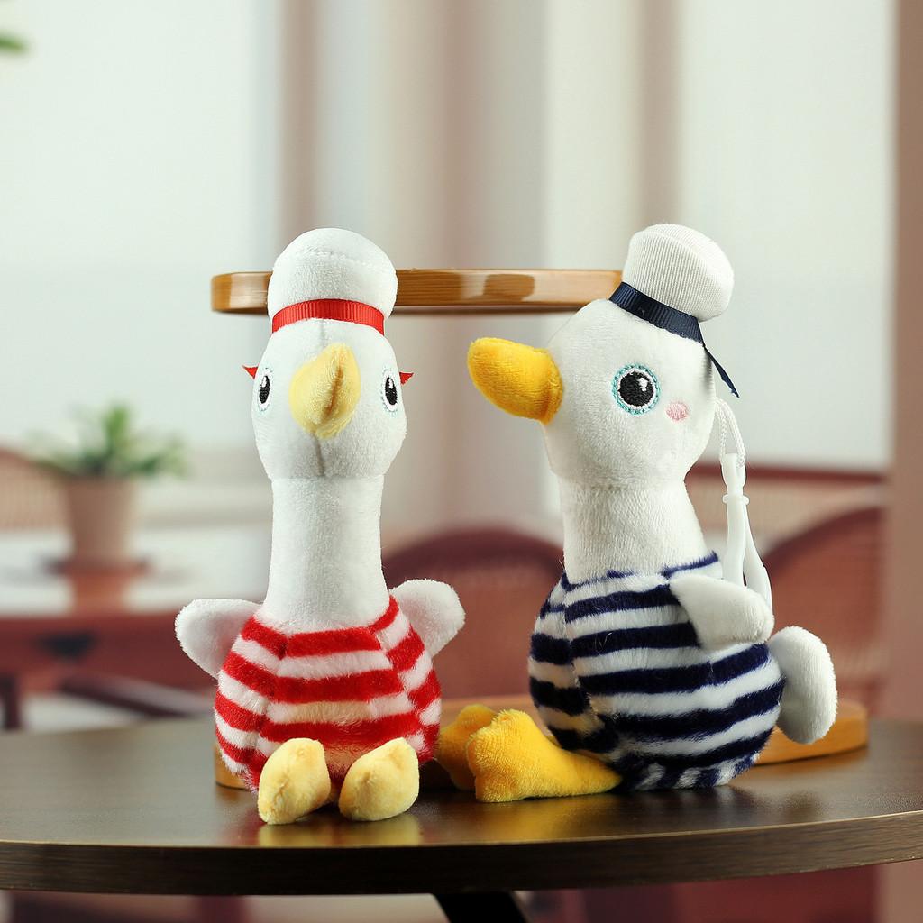 Cute Navy Duck Plush Toy Pendant With Soft Fabric For Backpack Accessories