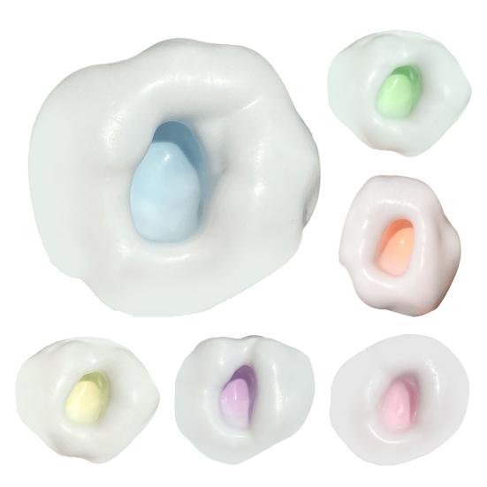 Yousheng 2Pcs Shapeable Stress Ball Toy Anxiety Relief Squeeze Ball Sensory Toy Kids Teens Adults Portable Soft TPR Colorful Ball Pinch Fidget Toy