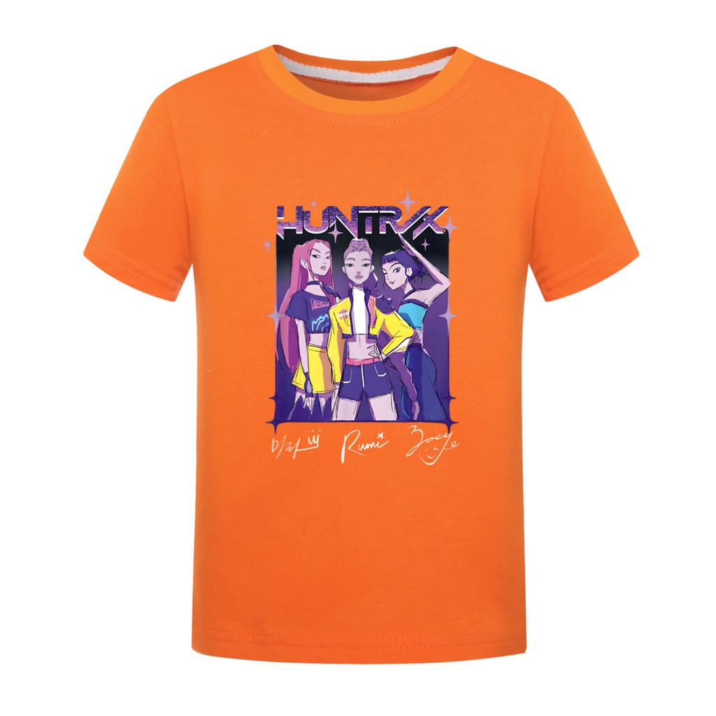 

5022 Kids Girls Boys Rumi Mira Zoey Print Casual Cotton Short Sleeves T-Shirt 170cm помаранчевий