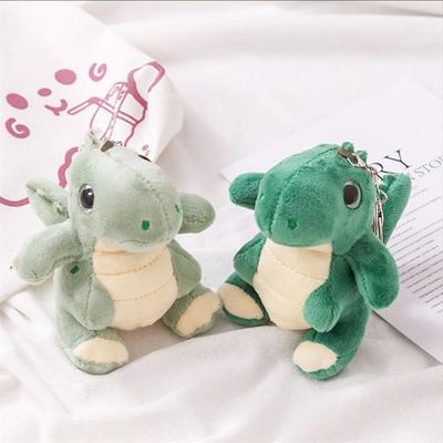 Large Tail Dinosaur Plush Toys Key Chain Pendant Cartoon Animals  Doll Bag Large Eye Sitting Children Kids Baby Toys Boy
